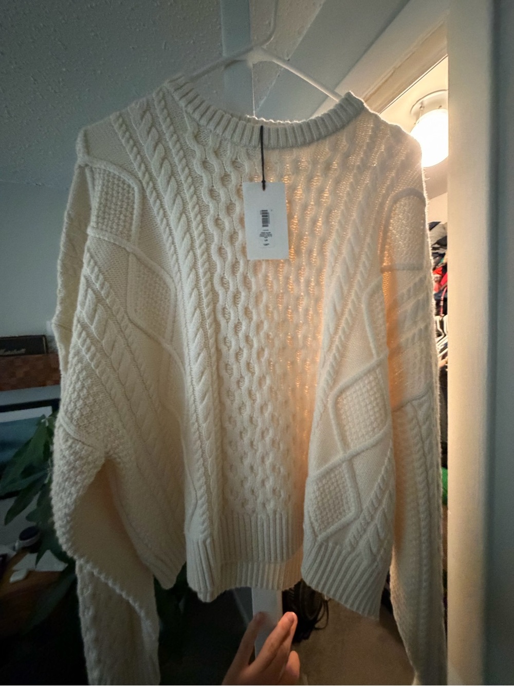 Aritzia Heritage Knit Merino Wool Crew High-Hip Sweater - Picture 5 of 7